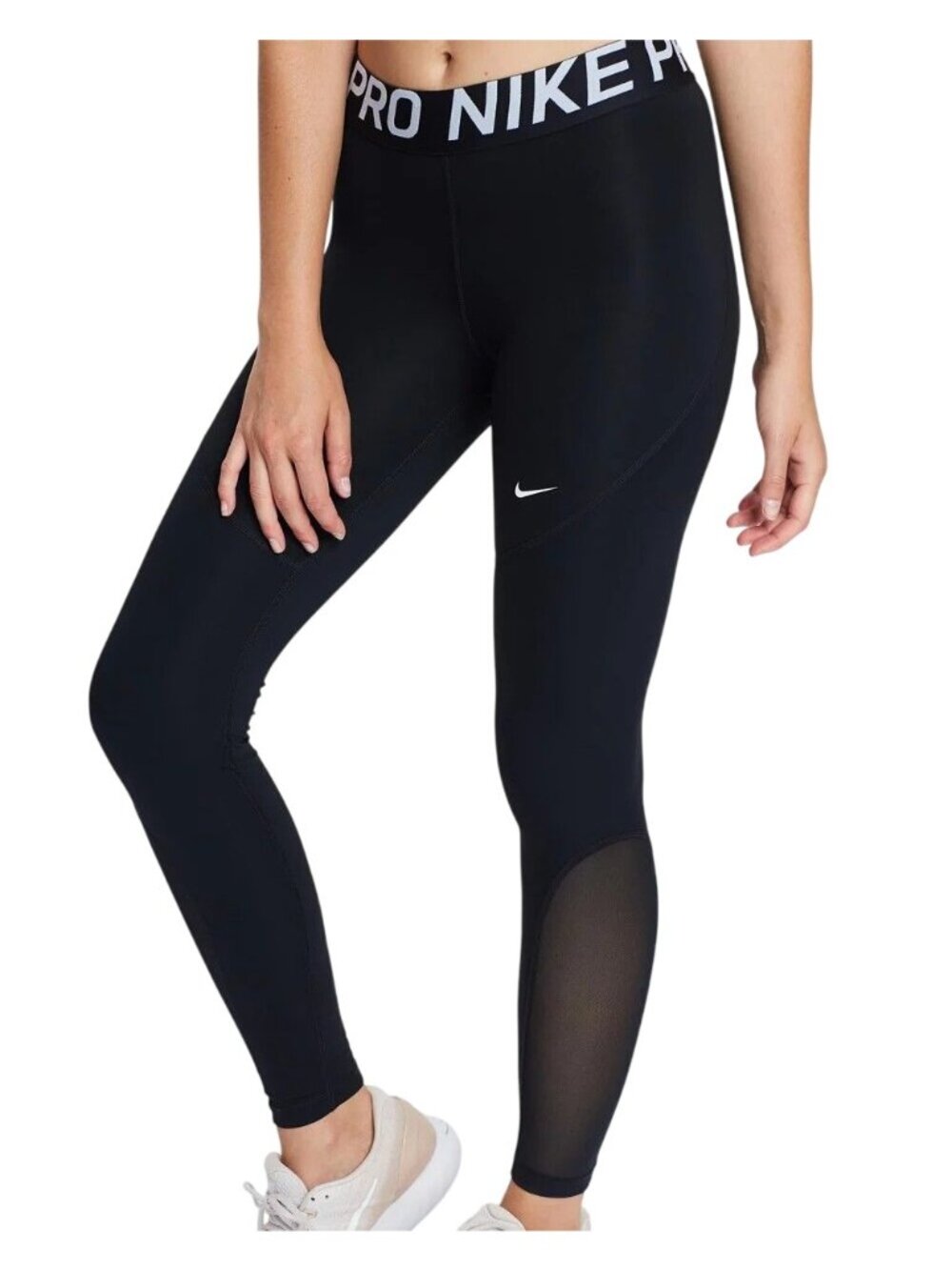 Nike Pro Dri-Fit Leggings Small Pull On Moisture Wicking Mesh Panels Athleisure